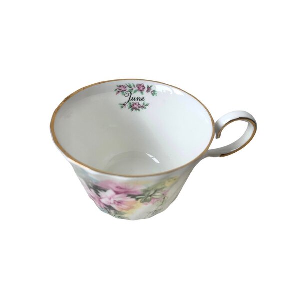 Royal Patrician Staffordshire England June Cup and saucer tea cup White with pin - Picture 5 of 10